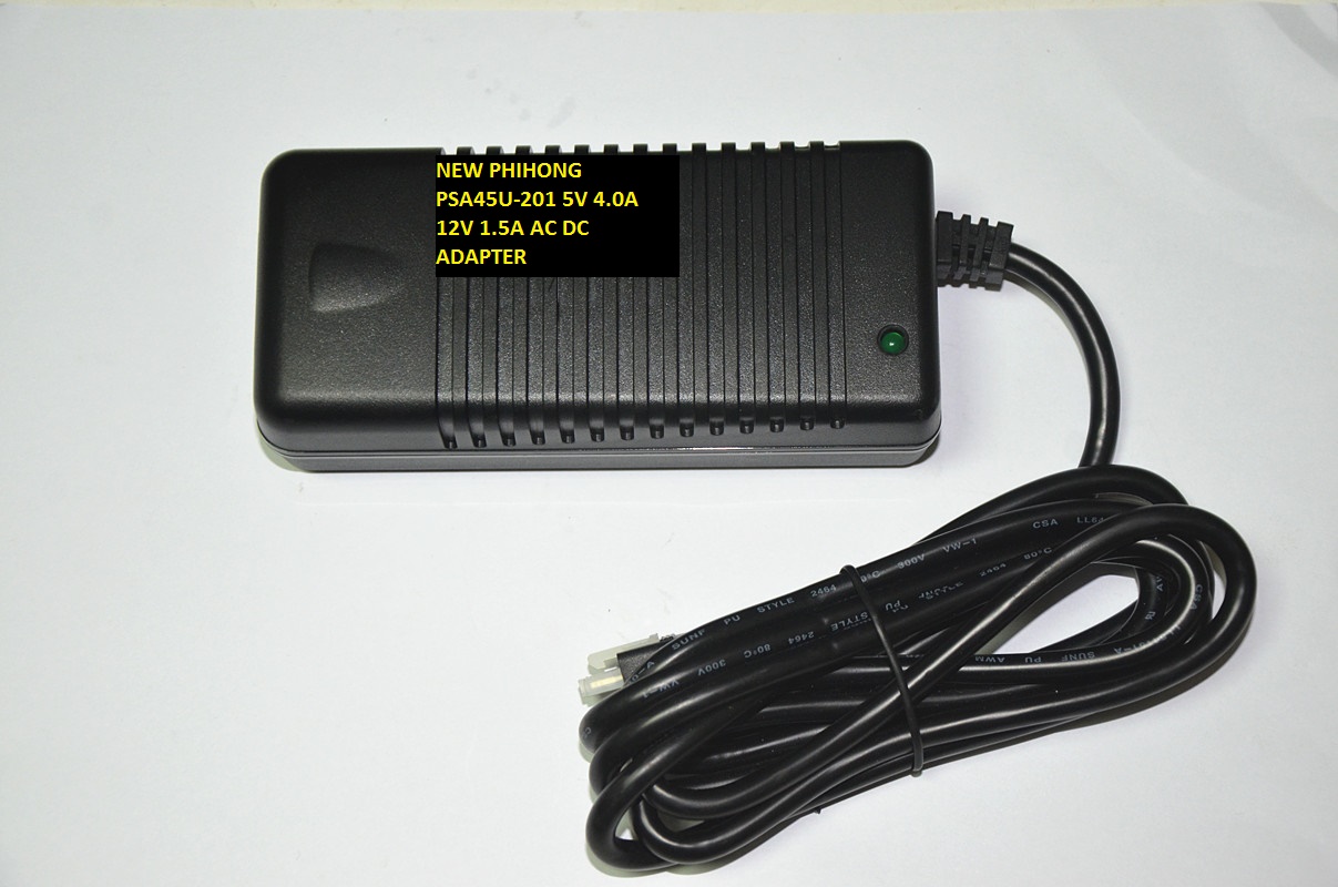 NEW 5V 4.0A PHIHONG PSA45U-201 AC DC ADAPTER